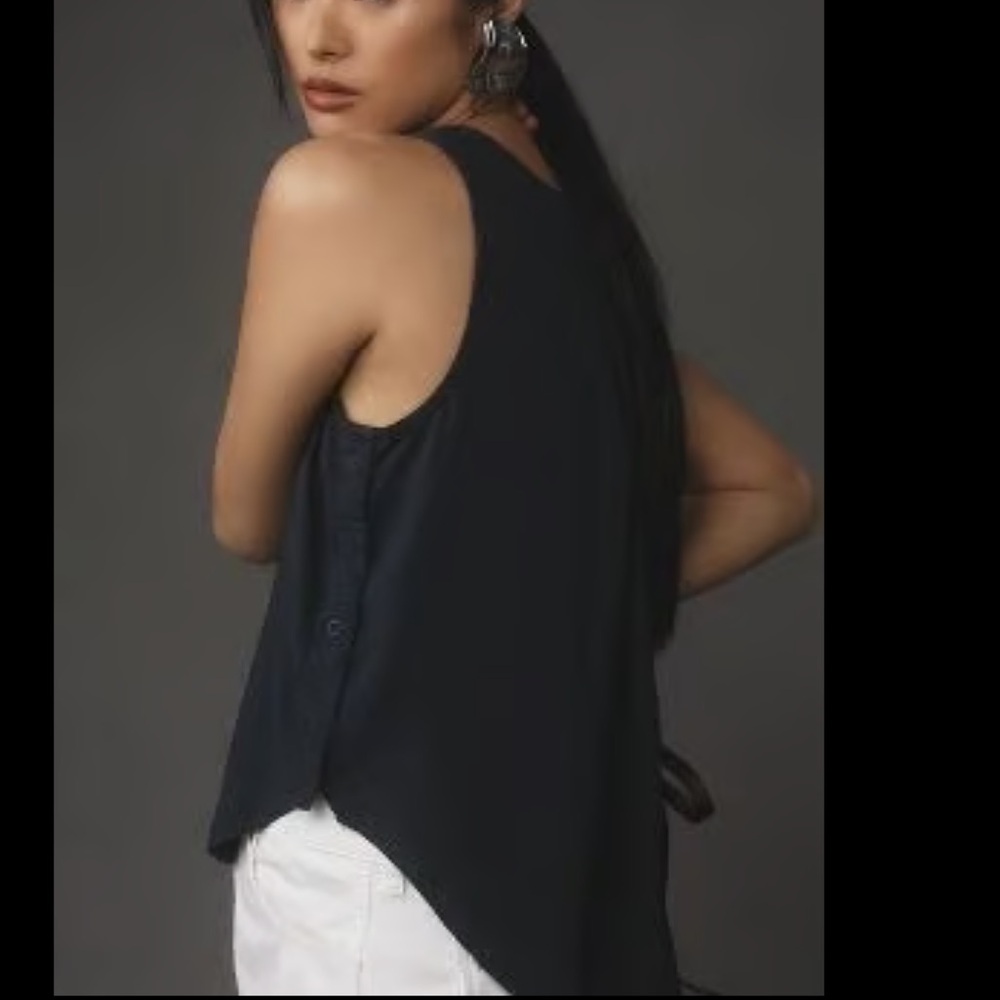 NEW Anthropologie‎ Cloth & Stone button side tank